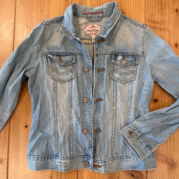 Abercrombie Light Blue Jean Jacket – Size XL - Picture 7 of 7